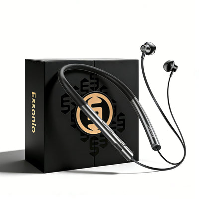 Neckband Bluetooth Earbuds with Mic Hybrid Active Noise Cancelling, 24H Playtime, IPX5 Waterproof, Comfortable Magnetic Sport Headphones for Running, Work, Travel Red