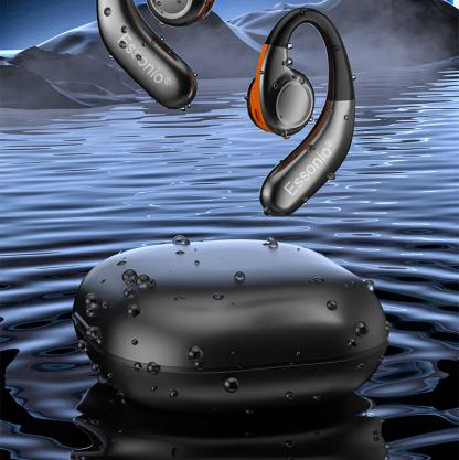 Open Ear Wireless Earbuds 9Hrs Playtime IPX5 Waterproof | ESSONIO-M13, Stereo Sound with Touch Control Secure Ear-Hook for Running Cycling Gym & Commuters