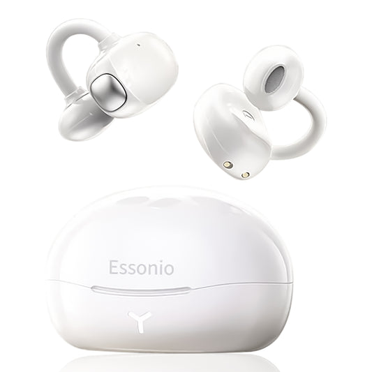 Essonio FC3 Open Ear Earbuds Wireless Bluetooth with 360° UFT 3.0 Spatial Audio & 70H Playtime IPX5 Waterproof Ultimate Lightweigh Fit Omni Tap Control Powerful Sound for Sports Work Daily
