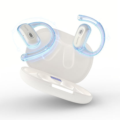 Open-Ear Headphones Over Ear Earbuds with Ear Hooks Directional Sound Bluetooth 6.0 35H Endurance, Dual-Layer Silicone Comfort ENC Clear Calls, IPX5 Sweat Resistant Workout Earphones