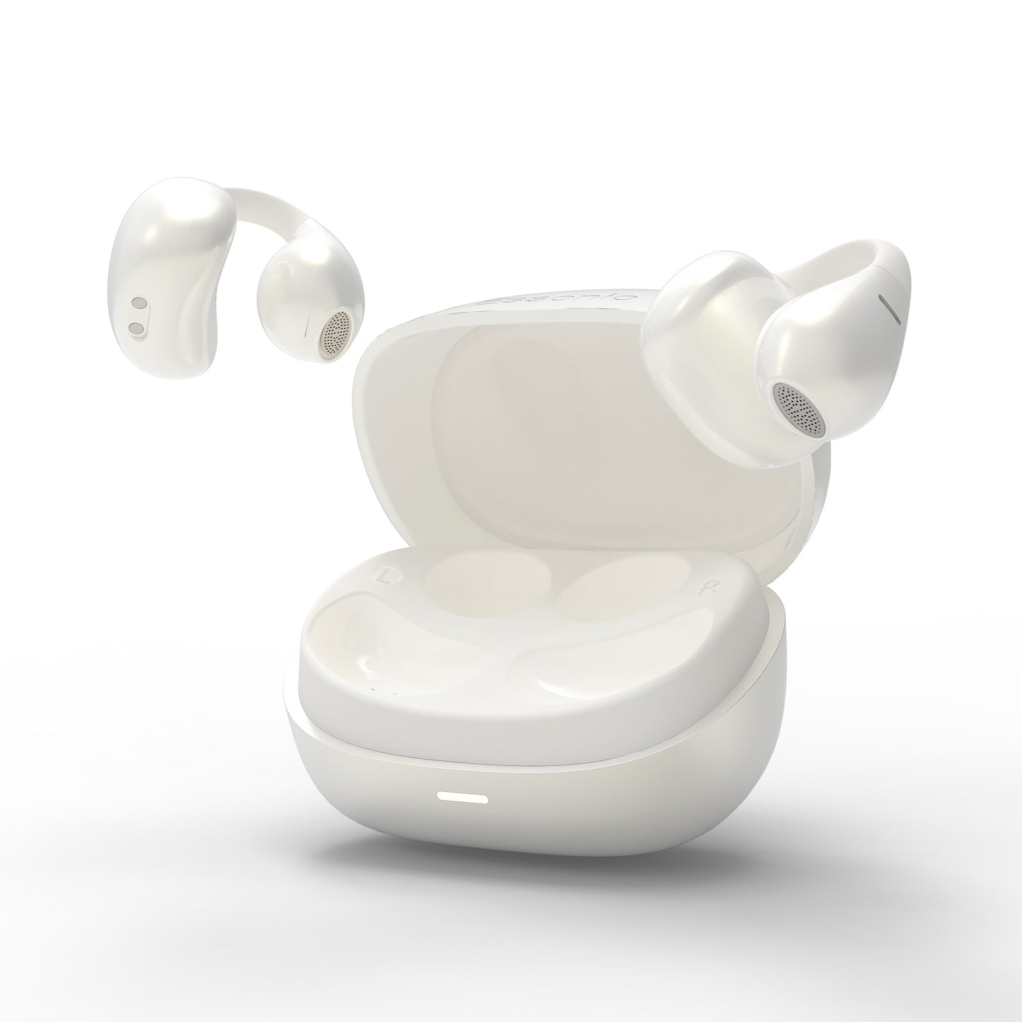 Open Ear Clip On Earbuds Air Conduction Wireless Headphones, Premium Master-Tuned Sound, Bluetooth 6.0, Ultra-Comfort Titanium Fit, AI Clear Calls, IPX5 Waterproof for Sports Running Workout Office