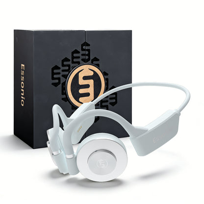 Essonio Open Ear Headphones - Ultra Deep Bass Wireless Bluetooth Air Conduction Headphones 3-Level Deep Bass Ultra-Wideband ANC 20H Play Multi-Point Connect Clear Call