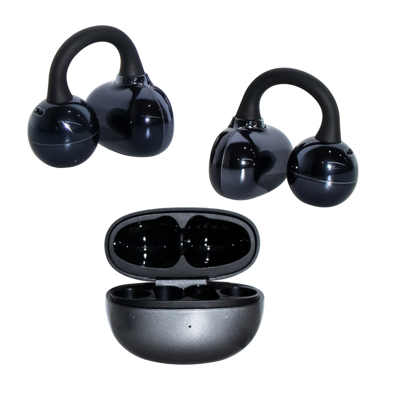 Open Ear M30 Earbuds, Bluetooth 6.0 Wireless Ultra Audio, ENC AI Air Conduction Headphones, 60H Playtime, Stereo Sound, Touch Control, Premium Clip-On Open-Ear Earphones for Office & Daily Use