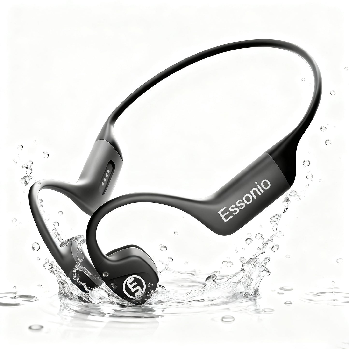 Swimming Headphone Bone Conduction Headphones – Waterproof IP68, Open-Ear Bluetooth 5.4 with 32GB MP3, Built-in Mic, AI Voice Control, Liquid-Silicone Wrapped Titanium for Swimming, Running, and Gym