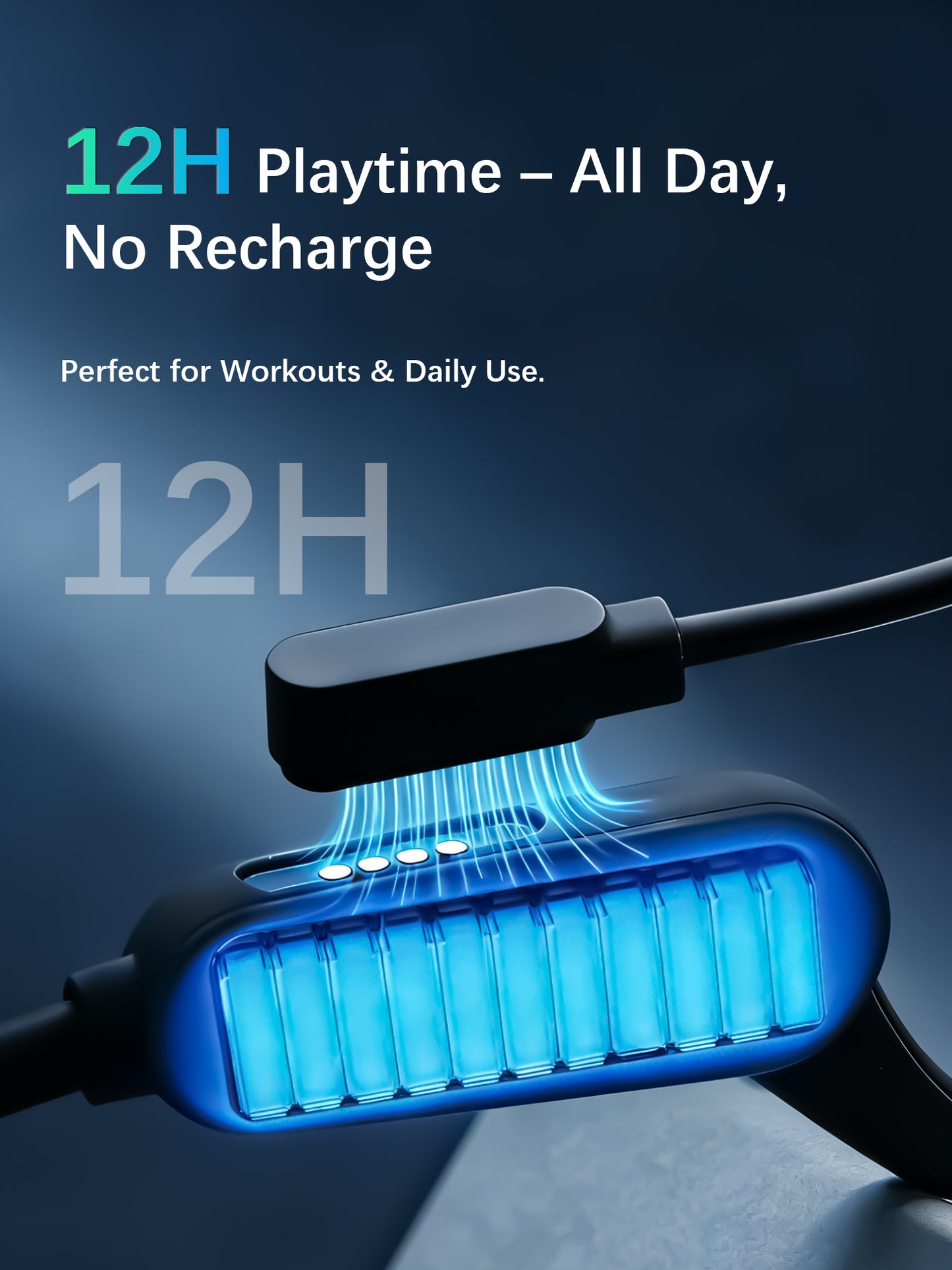 Essonio Bone Conduction Headphones IP68 Waterproof for Swimming, 32GB MP3 Player Bluetooth 5.3 Open Ear Headphones, 12H Battery, Secure Fit for Running & Cycling Black