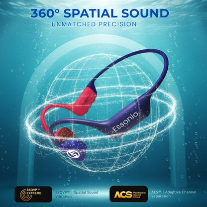 Swimming Headphone Bone Conduction Headphones – Waterproof IP68, Open-Ear Bluetooth 5.4 with 32GB MP3, Built-in Mic, AI Voice Control, Liquid-Silicone Wrapped Titanium for Swimming, Running, and Gym