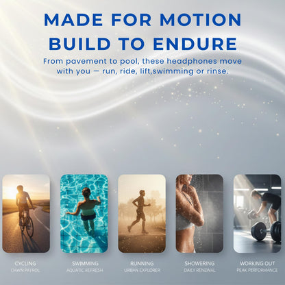 Swimming Headphone Bone Conduction Headphones – Waterproof IP68, Open-Ear Bluetooth 5.4 with 32GB MP3, Built-in Mic, AI Voice Control, Liquid-Silicone Wrapped Titanium for Swimming, Running, and Gym