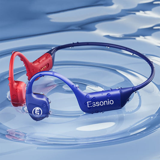 Open-ear Headphones Bluetooth5.3 with Mic IPX8 Swimming Bone Conduction Headset Built-in 32G Memory | ESSONIO-911 for Swimming Running Cycling Exercise